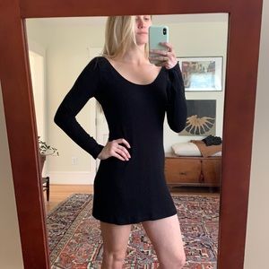 Reformation ribbed long sleeved dress